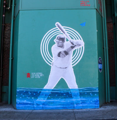 Big Papi climate change mural installed at Fenway Park