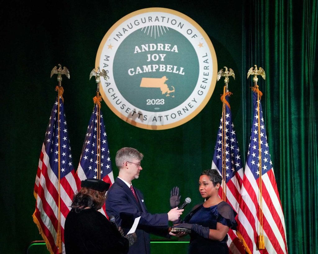 Andrea Campbell sworn in as Mass. attorney general Andrea Campbell sworn in as Mass. attorney general