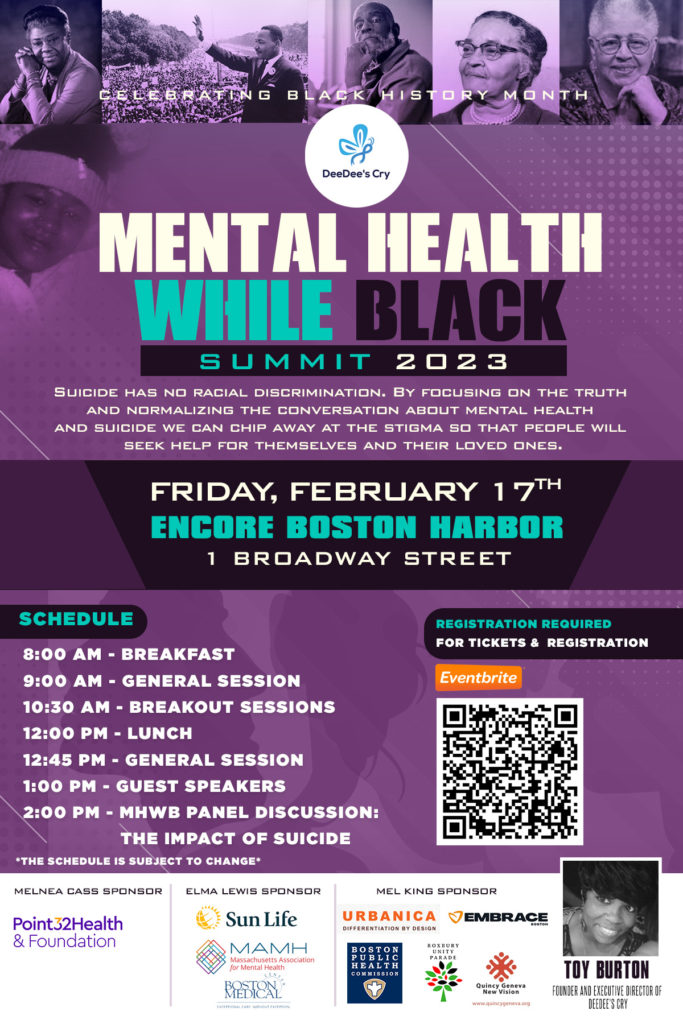 DeeDee’s Cry Mental Health While Black Summit 2023 DeeDee’s Cry Mental Health While Black Summit 2023