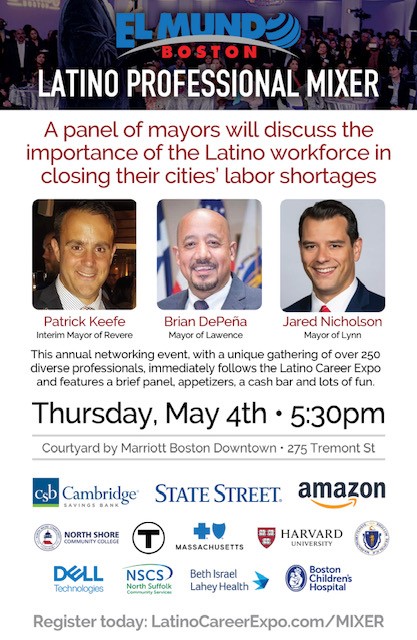 Professional Mixer Hosted by El Mundo Boston May 4th 5:30 PM Professional Mixer Hosted by El Mundo Boston May 4th 5:30 PM