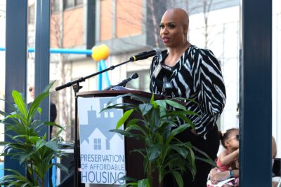 Officials mark 3rd phase of Flat 9 at Whittier project