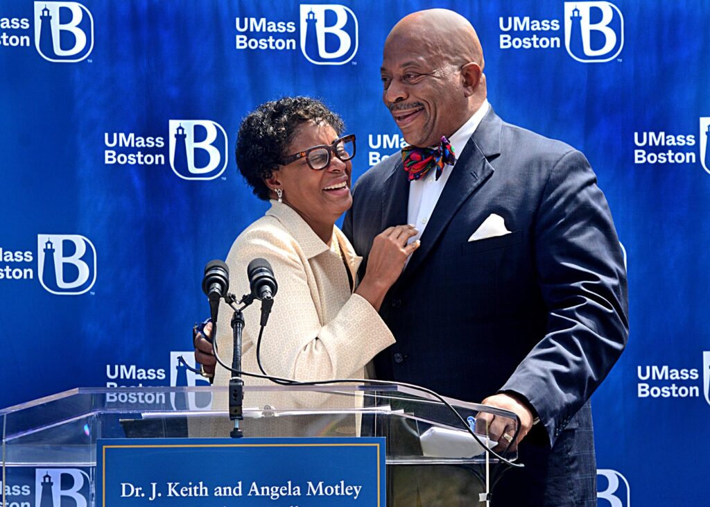 Keith and Angela Motley honored at UMass Boston