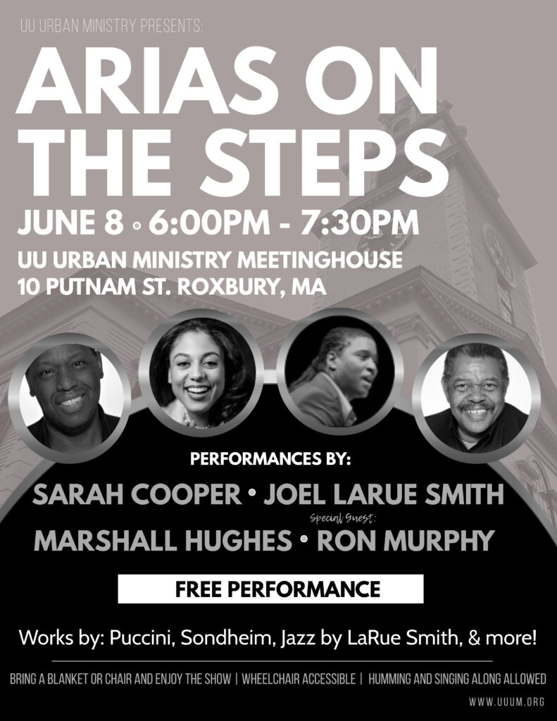 Arias on the Steps: A free concert at the Urban Ministry Arias on the Steps: A free concert at the Urban Ministry