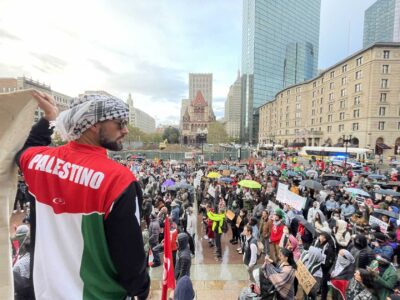 Protesters press for Gaza ceasefire