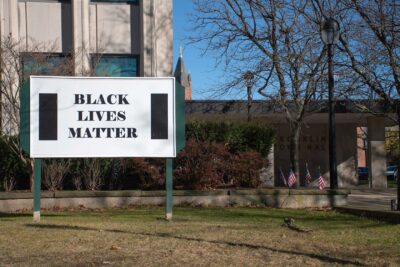 Brookline to remove Black Lives Matter sign from Town Hall