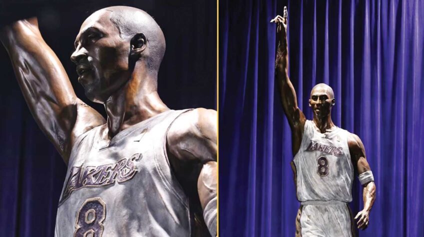 Lakers unveil 19-foot Kobe Bryant statue